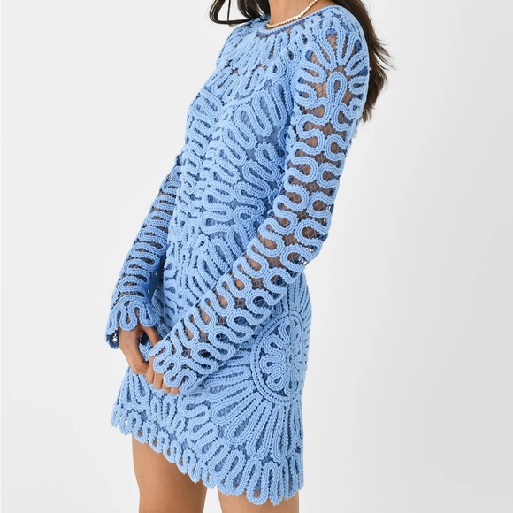 Simkhai Dresses & Skirts - Simkhai Women's McCall Cage Crochet Embroidery Mini Dress Size 6